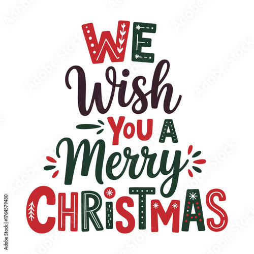 Festive Merry Christmas wishes, a warm holiday greeting in decorative typography, perfect for cards, banners and seasonal cheer, originally a scalable vector graphic
