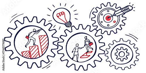 Dynamic business team collaborates seamlessly driving innovation and achieving ambitious goals with a clear vision and strategic execution.