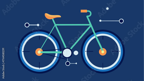 A bicycle equipped with smart sensors and GPS illustrating how technology enhances commuting and urban mobility options.