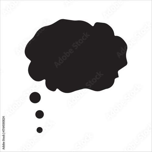 Think bubble isolated on white background. Trendy think bubble in flat style. Modern template for social network and label
