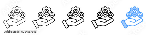 Human Resource Icon Different Style Outline Collection Set 