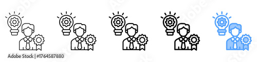 Professional Skills Icon Different Style Outline Collection Set 
