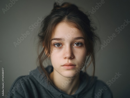 Young woman with brown eyes...
