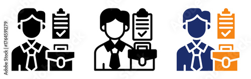 Career Test Icon Collection Glyph & Mixed Style 