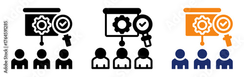 Training Evaluation Icon Collection Glyph & Mixed Style 