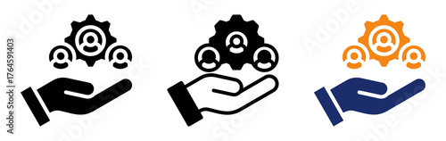 Human Resource Icon Collection Glyph & Mixed Style 