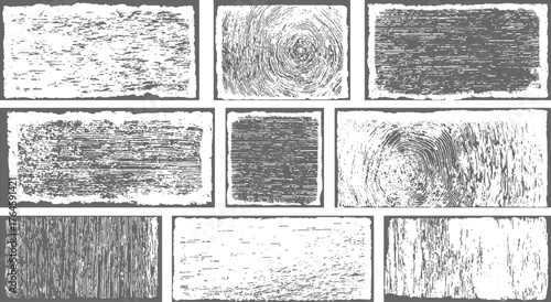 black and white texture set of different grain noise dots dust textures set of hand drawn ink pattern, Distressed overlay scratched grunge urban vector design on transparent background.