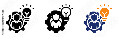 Personal Skills Icon Collection Glyph & Mixed Style 