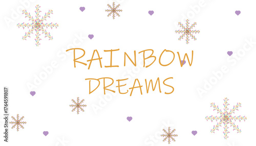 vector illustration theme follow your dreams card on colorful background design .
