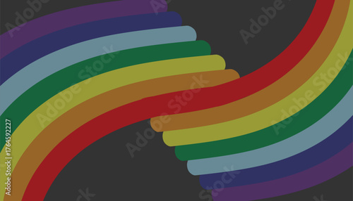 Colorful Rainbow Vector Illustration. Creative Sky Rainbow Cloud Vector modern design used for social media post, t shirt design, banner poster 