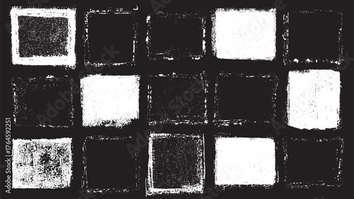 Set of Nine Black and White Wood and Grunge Textures Rubbed aged texture with a halftone raster pattern. Black and white grunge frame. rough and dirty texture vector design on transparent background. 