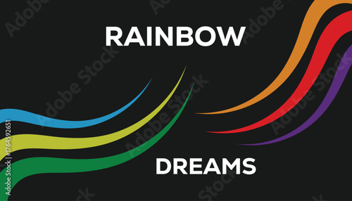 Colorful Rainbow Vector Illustration. Creative Sky Rainbow Cloud Vector modern design used for social media post, t shirt design, banner poster 