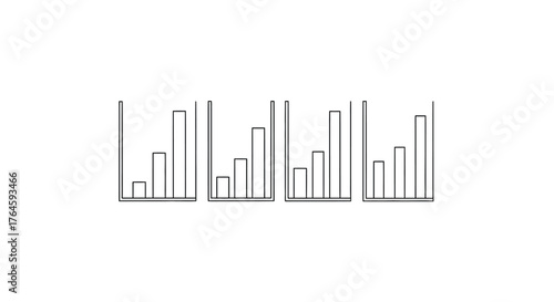 Abstract financial bar chart graphic representing business growth and market trends vector
