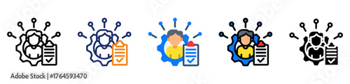 Skill Assessment Icon Multiple Style Collection Set 