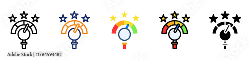 Performance Review Icon Multiple Style Collection Set 