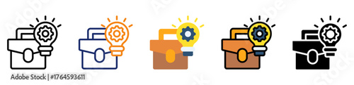 Job Skills Icon Multiple Style Collection Set 