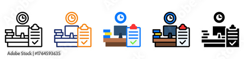 Workplace Assessment Icon Multiple Style Collection Set 