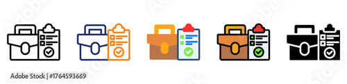 Work Assessment Icon Multiple Style Collection Set 