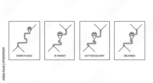 Four stages of a stick figure falling down stairs with medical advice text labels vector