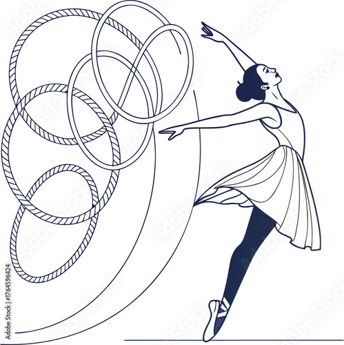 Elegant dancer silhouette erupting into abstract particles on a dark canvas isolated on transparent background