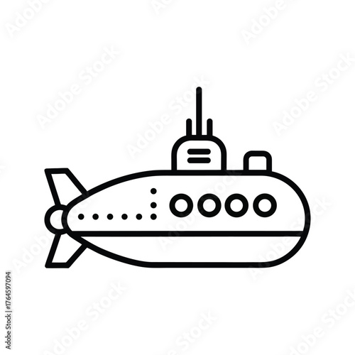 vector illustration of a submarine 