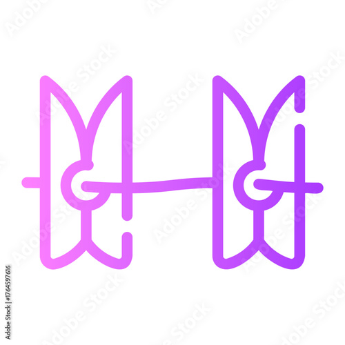 clothes line gradient icon