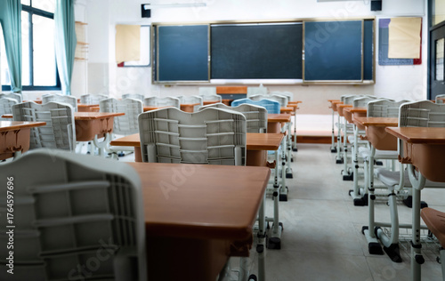 Modern classroom in the school