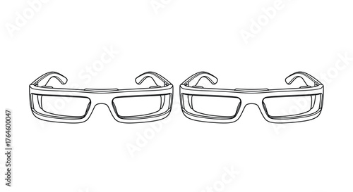 Pair of protective eyewear for safety and vision enhancement clarity vector