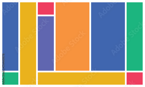 bento grid vector Abstract geometric blocks background colorful rectangles in a flat vector style perfect for mod