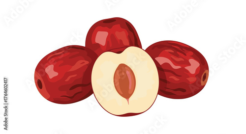 Fresh Red Jujube Fruits - A Delicious and Nutritious Snack.