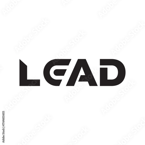 letter LEAD vector wordmark logo typography. Symbol concept.