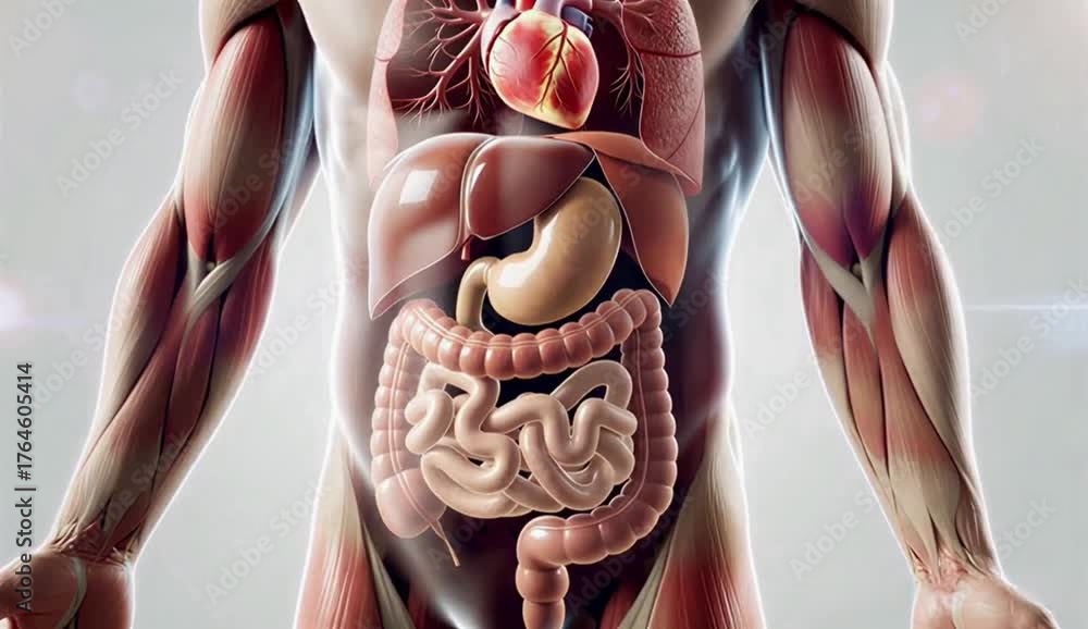Human Organs 3D Animation – Full Body Medical Visualization in 4K Stock ...