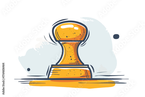 coffee tamper stock image isolated vector style
