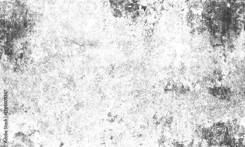 Abstract grunge texture with distressed concrete surface and weathered stone pattern, black and white monochrome background for design isolated on transparent background
