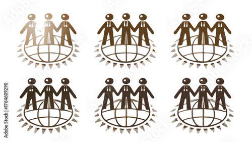 Global partnership unites diverse business teams, symbolizing collaboration and international success, perfect for corporate communications and global initiatives