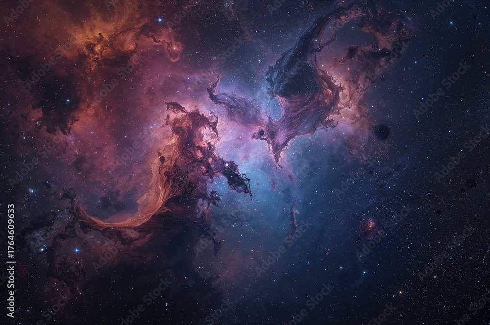 Obraz premium Abstract fantasy art with a cosmic space background
