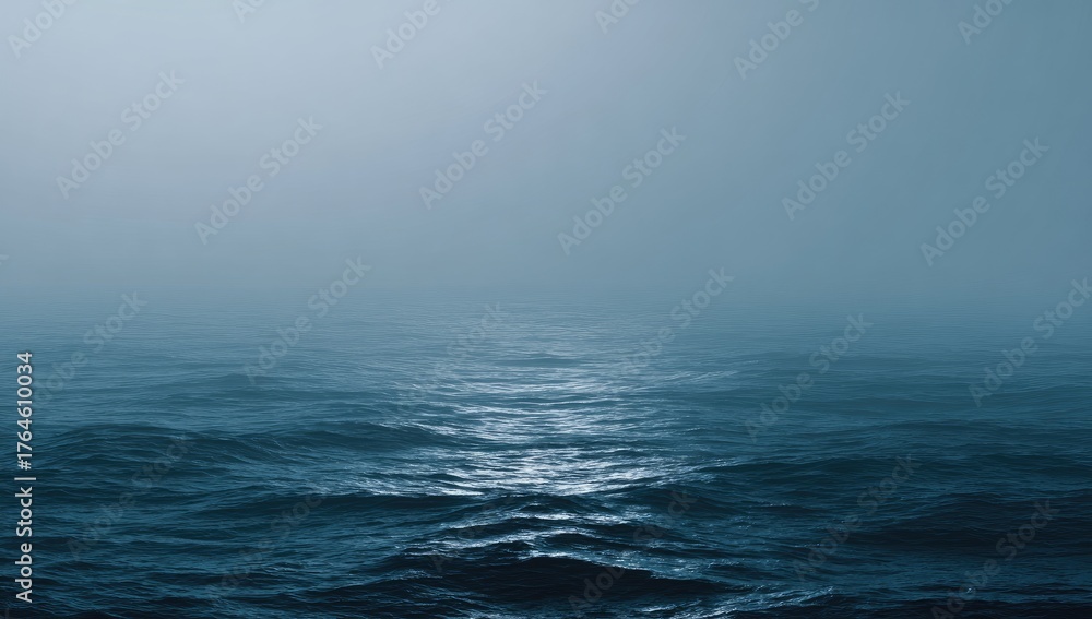 Fototapeta premium Foggy ocean at dawn
