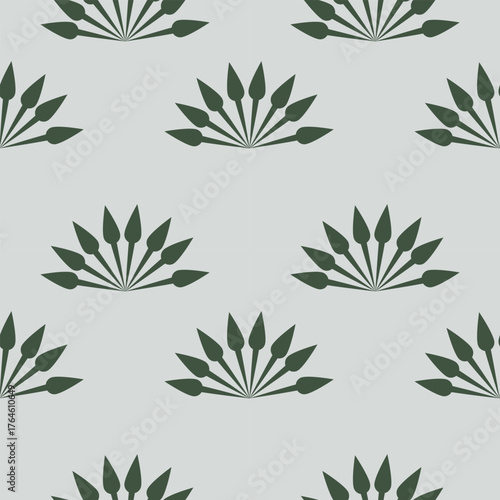 seamless pattern with green leaves