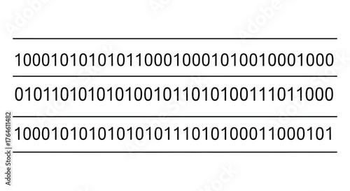 Digital data stream binary code sequences representing information technology and computing concepts vector