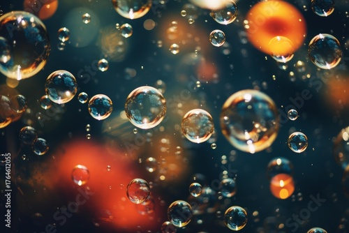 Wallpaper Mural Beautiful soap bubbles floating in the air showing colorful reflections and creating abstract background Torontodigital.ca