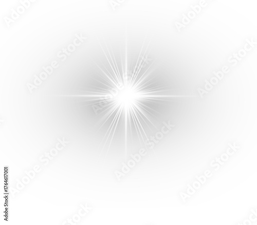 Radiant gray PNG star with soft sparkling highlights. Gentle glow adds elegance and depth to the design. Transparent shining burst creates a calm, sophisticated visual effect.