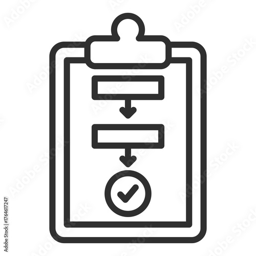 Procedure List Icon Single Vector Collection 