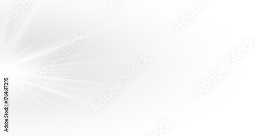 Soft gray sun flare radiates with elegant brilliance. Smooth beams of light create a gentle glowing balance. Perfect for minimalistic visuals and digital artwork.
