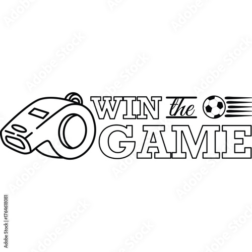 a vector of soccer typography