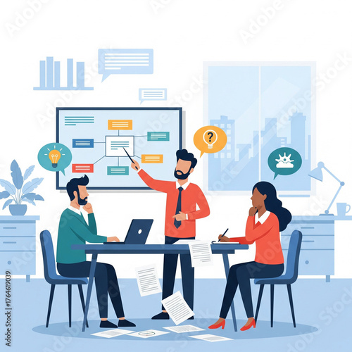 business people working together