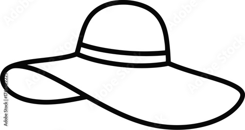 Elegant sun hat isolated on transparent background, a stylish accessory for sunny days, perfect for summer fashion and protection from the sun