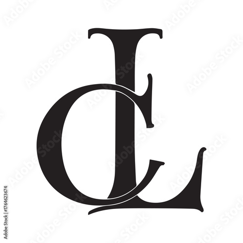 Shadow Offset CL Monogram Logo Representing Depth, Luxury, and Modern Minimalism