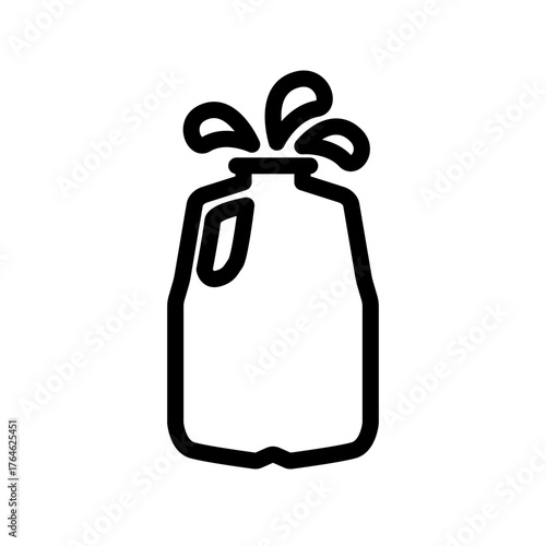 Milk bottle icon design template SVG
