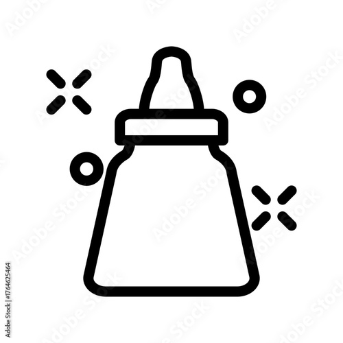 Milk bottle icon design template SVG