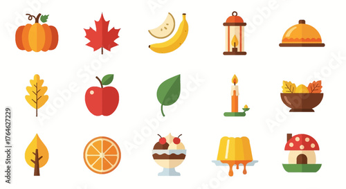 Thanksgiving vector elements decoration